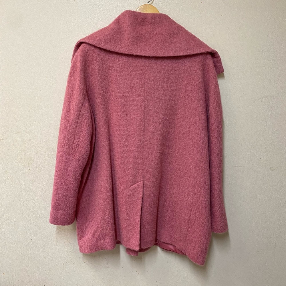 Talbots Mauve Pink Wool Alpaca Mohair Coat XL - Picture 2 of 12